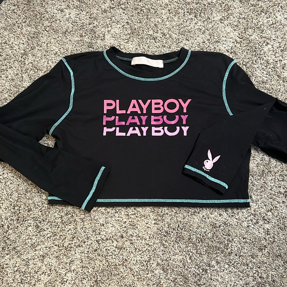 Playboy Spellout Crop Top